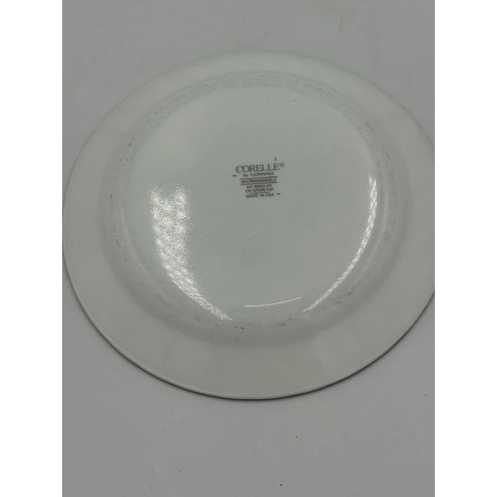 Corelle Blue Velvet Bread Dessert Plate Livingware Swirl Rim Vintage